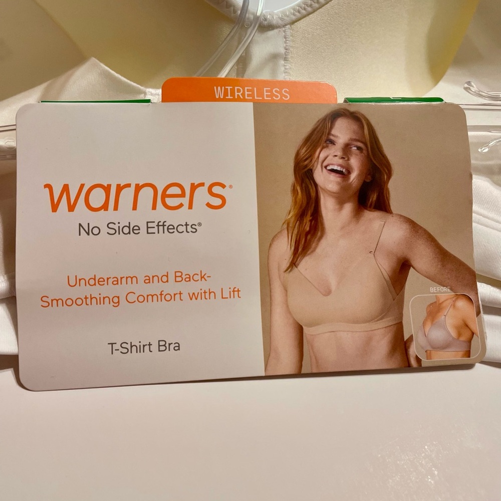 NWT Warner's White No Side Effects T-shirt Bra size Large - Picture 3 of 12